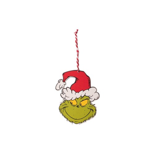Ξύλινο Στολίδι Grinch με Σκούφο 11εκ Ξύλινο Στολίδι Grinch με Σκούφο 11εκ