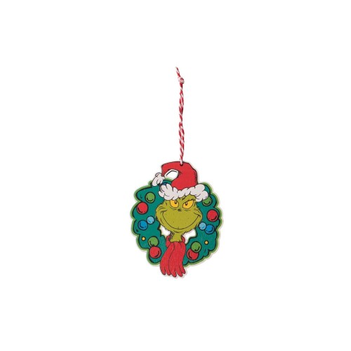 Ξύλινο Στολίδι Grinch σε Στεφάνι 11εκ Ξύλινο Στολίδι Grinch σε Στεφάνι 11εκ