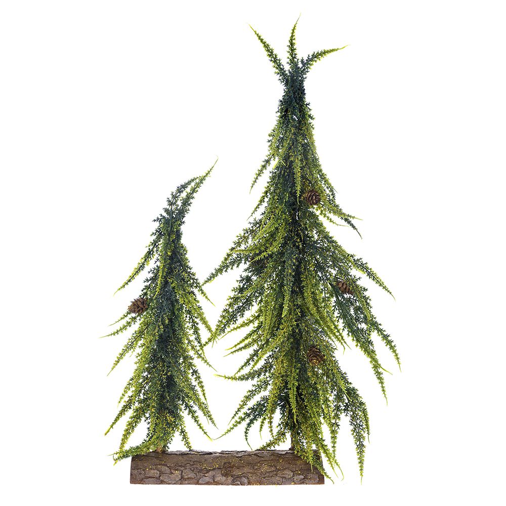Δεντράκι διπλό με χρυσά glitter σε ξύλινη βάση 30x45εκ. Δεντράκι διπλό με χρυσά glitter σε ξύλινη βάση 30x45εκ.