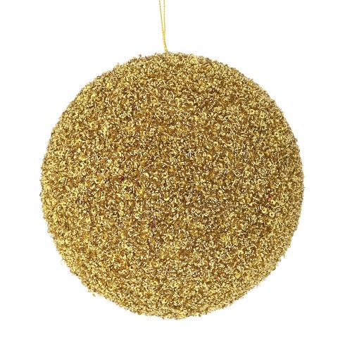 Μπάλα foam glitter χρυσή 10εκ. Μπάλα foam glitter χρυσή 10εκ.