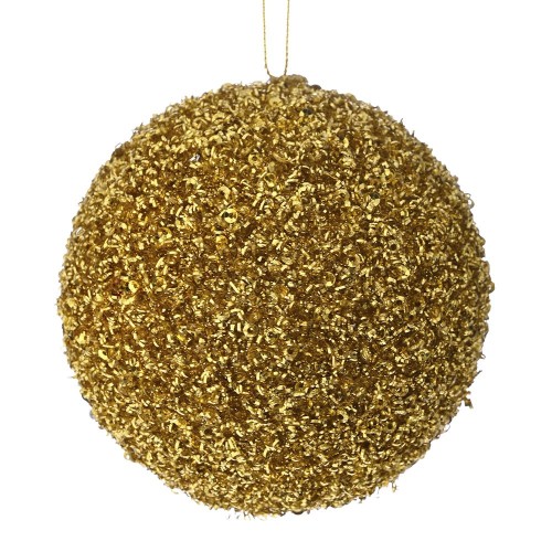 Μπάλα foam glitter χρυσή 12εκ.