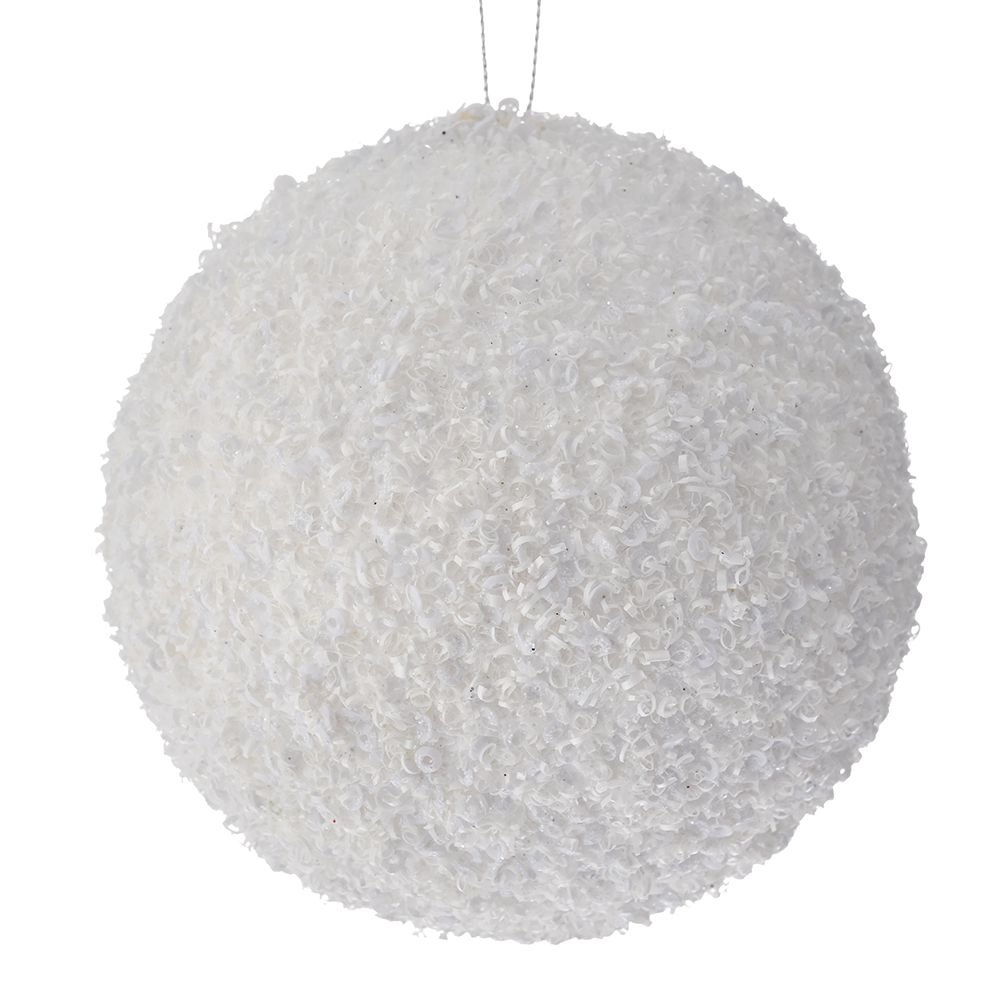 Μπάλα foam glitter λευκή 12εκ. Μπάλα foam glitter λευκή 12εκ.