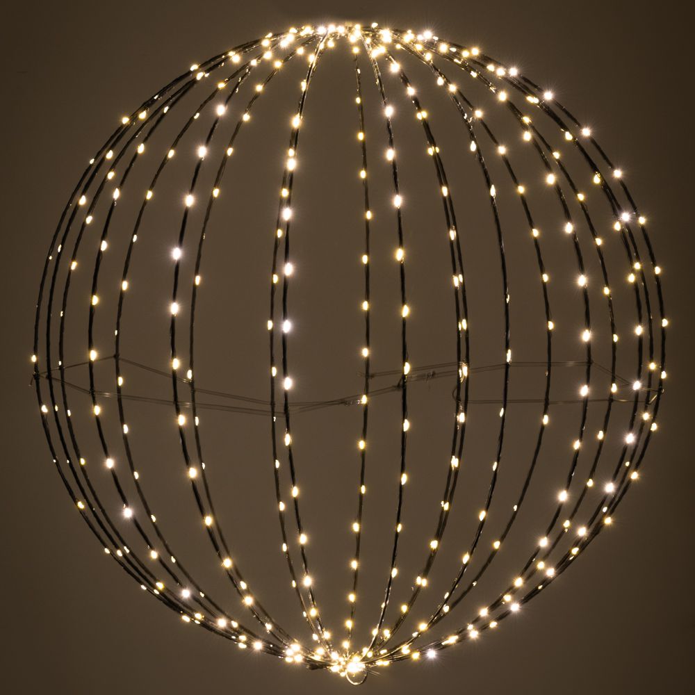 Μαύρη μεταλλική μπάλα Φ60εκ με 400LED λαμπάκια λευκό/θερμό Μαύρη μεταλλική μπάλα Φ60εκ με 400LED λαμπάκια λευκό/θερμό