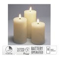 Σετ/3 κεριά led 7.5x10cm-12.5cm-15cm control & timer, εκρού Σετ/3 κεριά led 7.5x10cm-12.5cm-15cm control & timer, εκρού