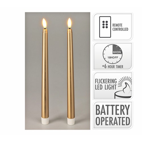 Σετ 2 led κεριά Βιέννης 27cm,control & timer 2 χρώματα Σετ 2 led κεριά Βιέννης 27cm,control & timer 2 χρώματα