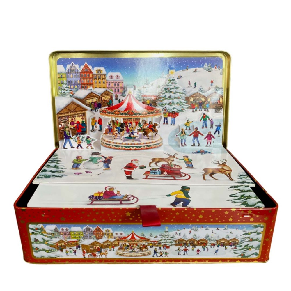 Κουτί Μεταλλικό με 3D POP-UP Σκηνικό 28x18x8cm.