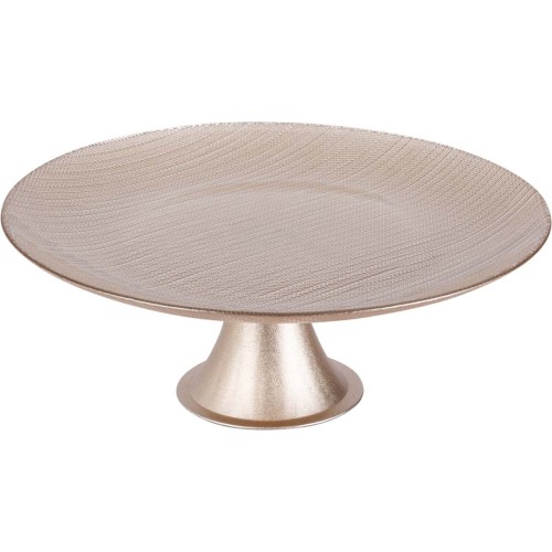 Τουρτιέρα από Γυαλί Χρυσή Champagne 28x12cm. Τουρτιέρα από Γυαλί Χρυσή Champagne 28x12cm.