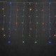 100Led Ασύμμετρη Κουρτίνα Με Επέκταση Και Μετασχηματιστή 200 x 70(h)cm,Διάφανο Καλώδιο/Πολύχρωμο Λαμπάκι.