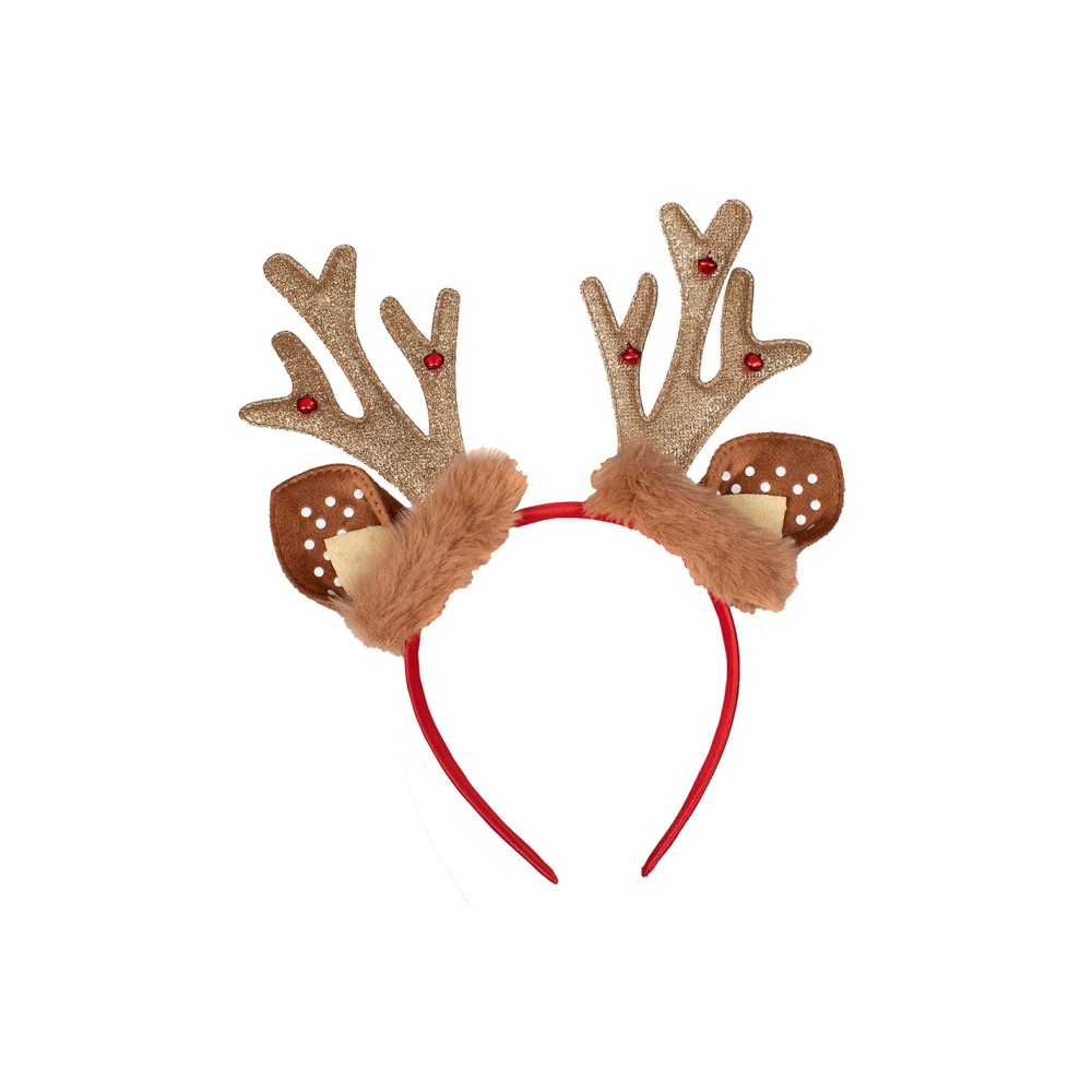 Χριστουγεννιάτικη Στέκα Τάρανδος με Κουδουνάκια σε 3 χρώματα 24εκ.