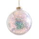 Μπάλα γυάλινη με glitter σε 2 μεγέθη