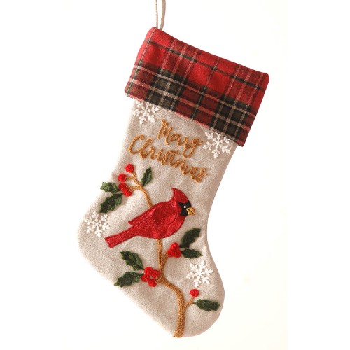 Χριστουγεννιάτικη κάλτσα White Christmass 51εκ. Χριστουγεννιάτικη κάλτσα White Christmass 51εκ.