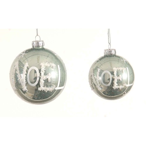 Μπάλα γυάλινη γυαλιστερή "Noel" 10cm
