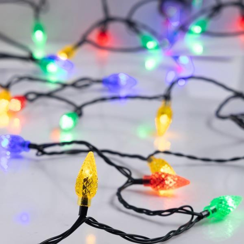 100 LED 5MM, Με Πολύχρωμα Διαμάντια 3CM.