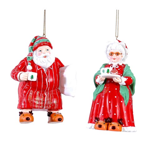 Στολίδι φιγούρες Mr & Mrs Santa 10εκ 2 σχέδια Στολίδι φιγούρες Mr & Mrs Santa 10εκ 2 σχέδια