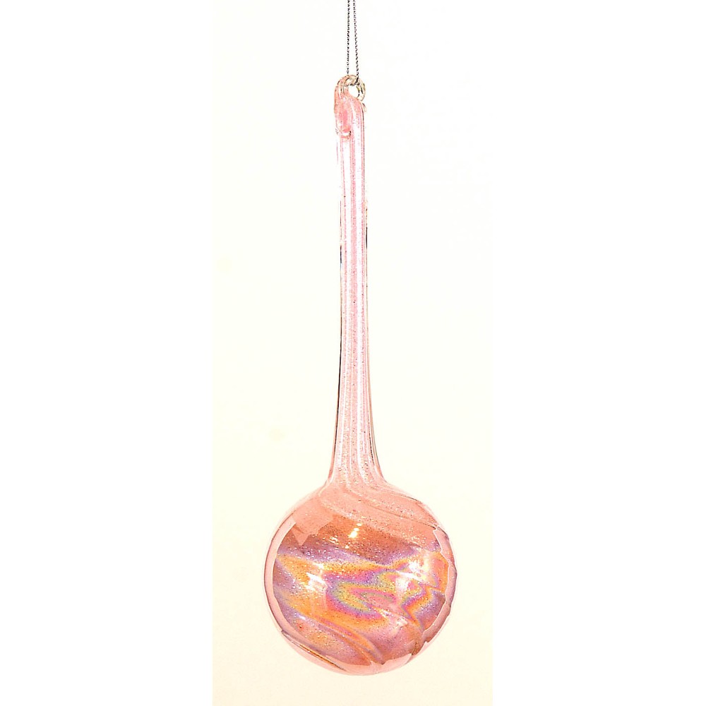 Στολίδι γυάλινο σταγόνα 25cm light pink διάφανο Στολίδι γυάλινο σταγόνα 25cm light pink διάφανο