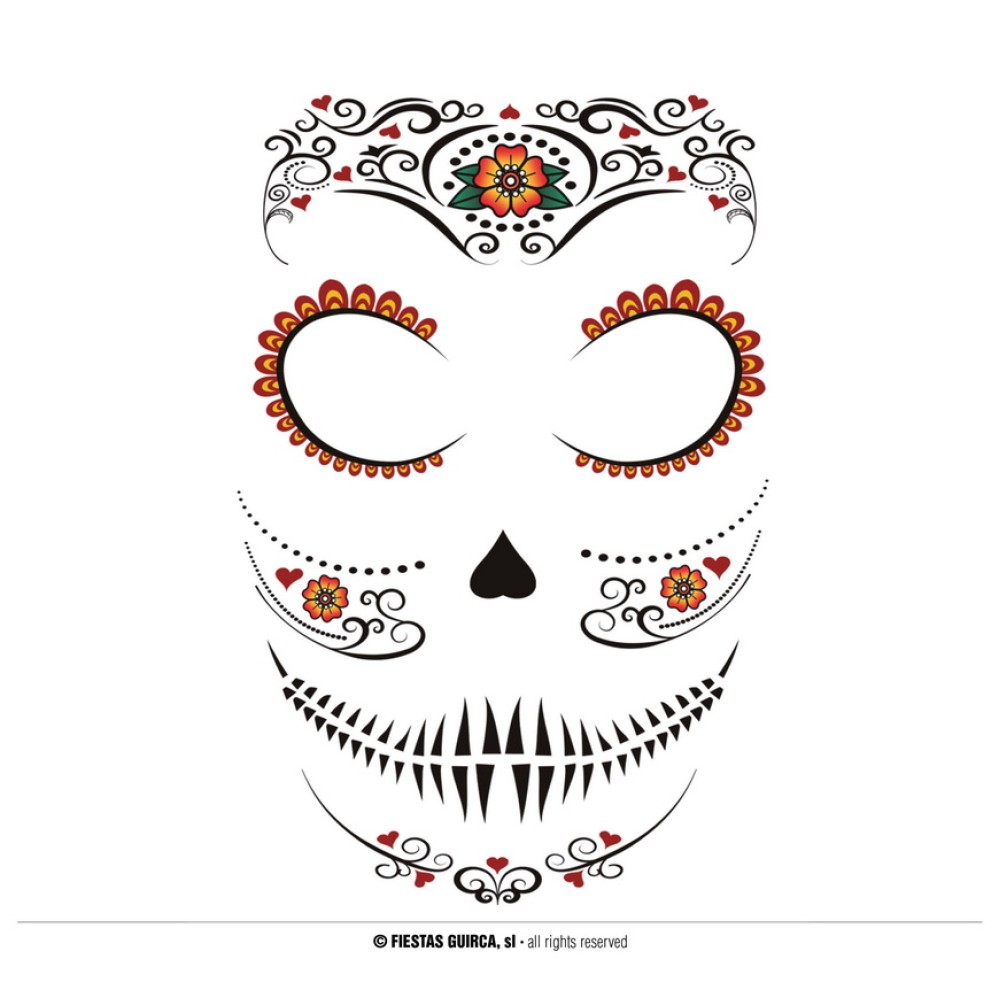Τατουάζ προσώπου Catrina Τατουάζ προσώπου Catrina