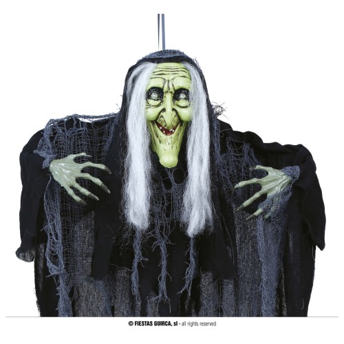 Κρεμαστό διακοσμητικό halloween κακιά μάγισσα με φως και ήχο 90εκ Κρεμαστό διακοσμητικό halloween κακιά μάγισσα με φως και ήχο 90εκ