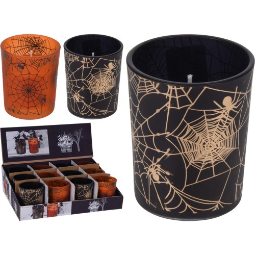 Κερί σε γυάλινο ποτήρι Halloween 2 σχέδια. Κερί σε γυάλινο ποτήρι Halloween 2 σχέδια.