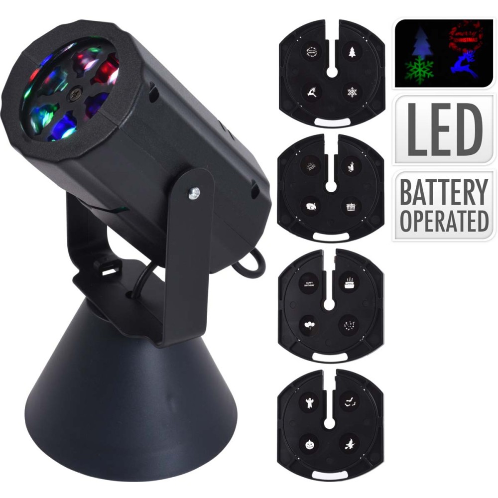 Προβολέας με σχέδια και κίνηση led με 4 διαφορετικά σ΄χέδια Προβολέας με σχέδια και κίνηση led με 4 διαφορετικά σ΄χέδια