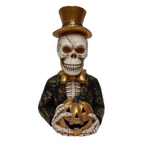 Διακοσμητικό Halloween σκελετός με κολοκύθα με φως 58εκ.