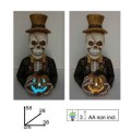 Διακοσμητικό Halloween σκελετός με κολοκύθα με φως 58εκ. Διακοσμητικό Halloween σκελετός με κολοκύθα με φως 58εκ.