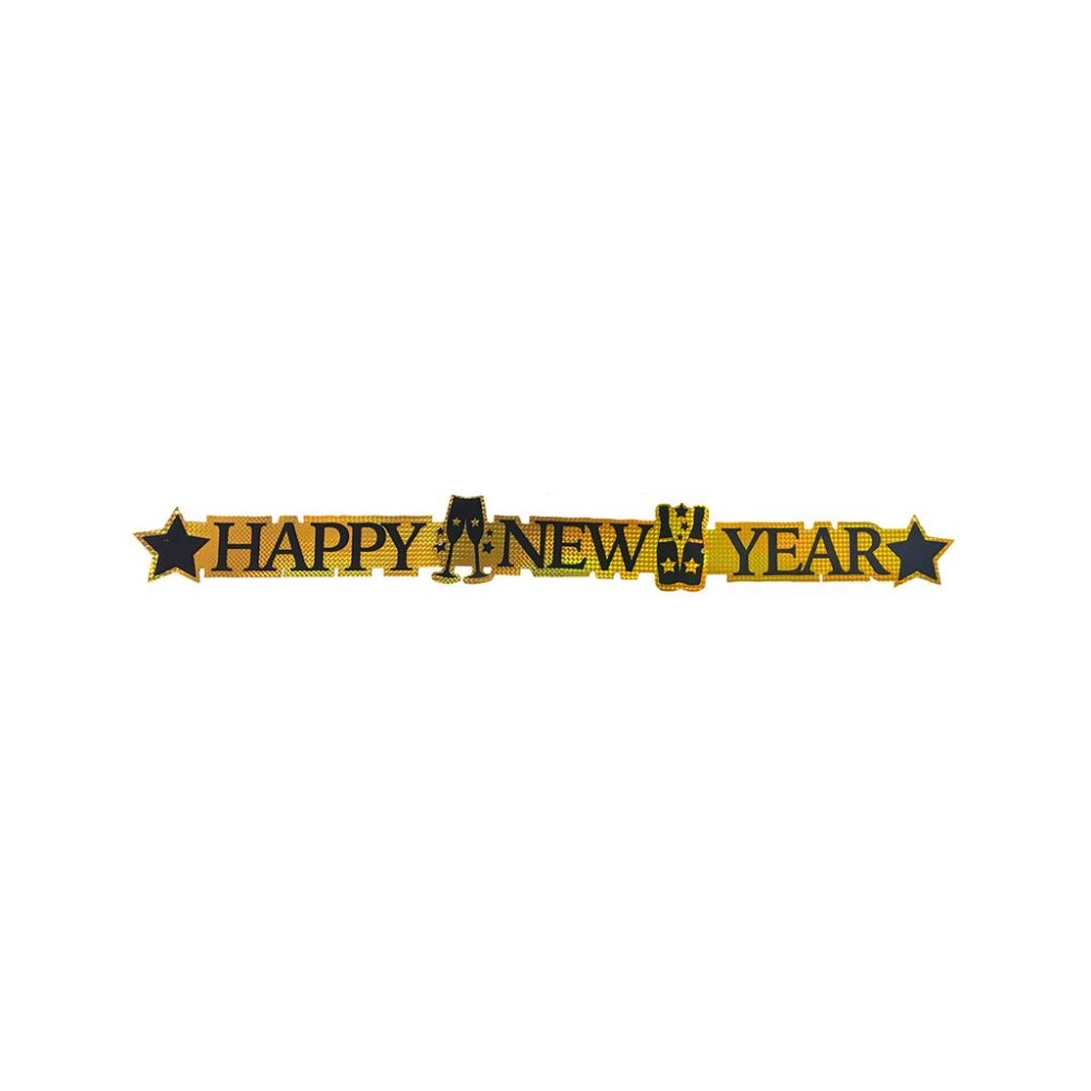 Διακοσμητικό Banner Happy New Year 113cm Διακοσμητικό Banner Happy New Year 113cm