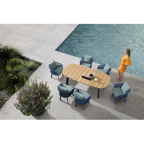 Aio/D7 Blue, Dining set 7 τεμαχίων