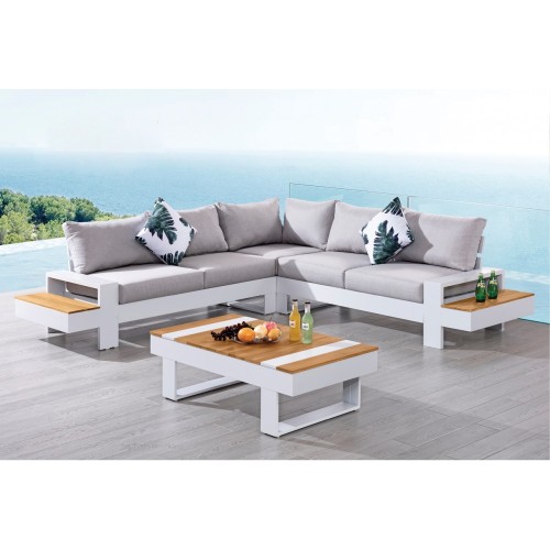 Σαλόνι Allegra corner set αλουμινίου με polywood Σαλόνι Allegra corner set αλουμινίου με polywood