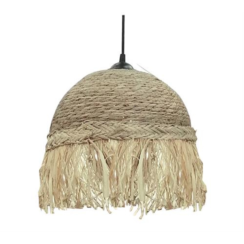 Φωτιστικό οροφής από σχοινί με κρόσσια raffia,40x23cm