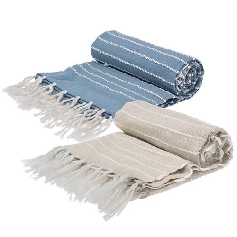 Ριχτάρι cotton με κρόσσι, σε 2 χρ.130x70cm Ριχτάρι cotton με κρόσσι, σε 2 χρ.130x70cm