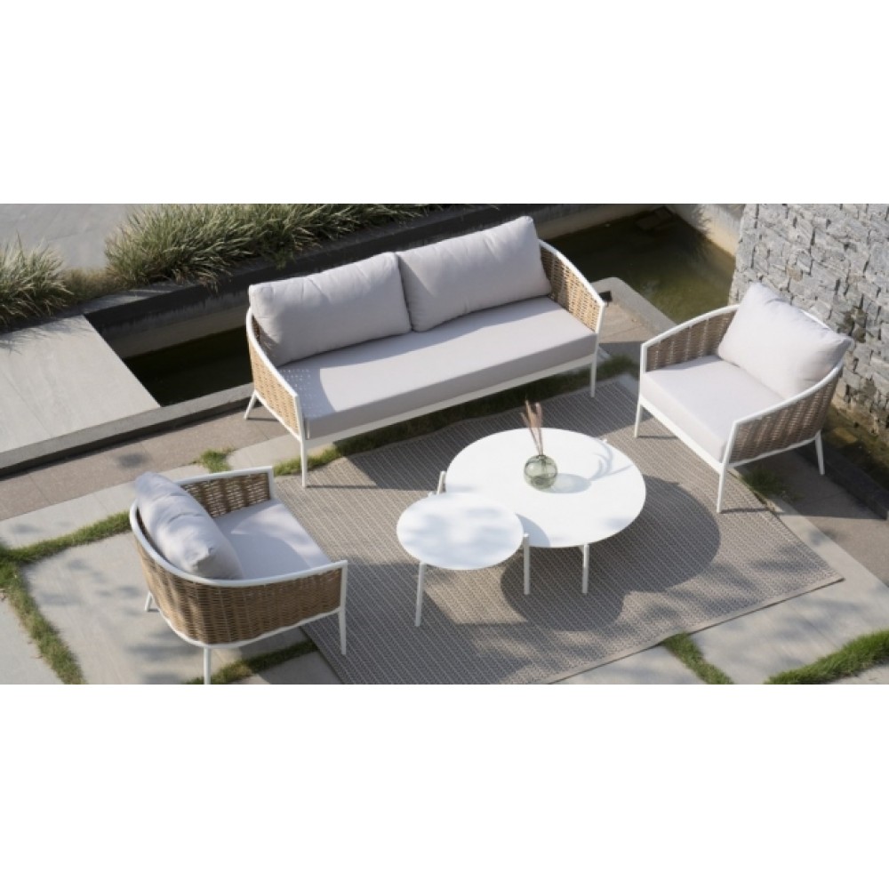 Σαλόνι Musses Rattan Set Λευκό Σαλόνι Musses Rattan Set Λευκό