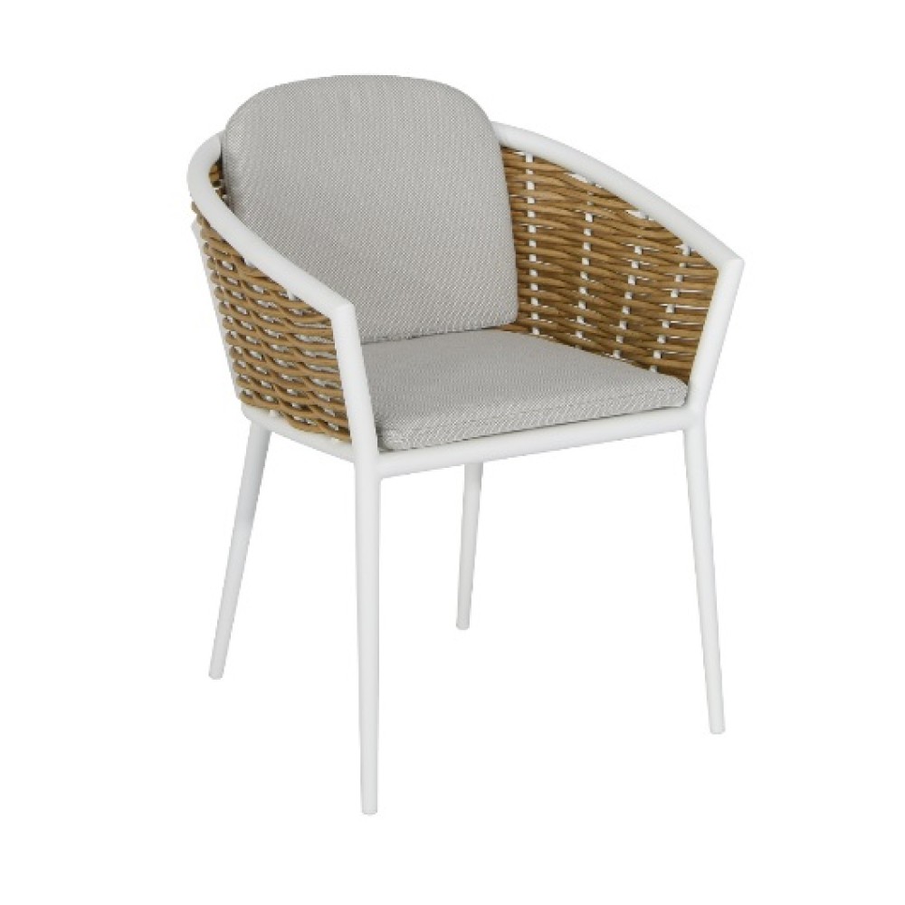 Σετ τραπεζαρίας Musses Rattan Λευκό Σετ τραπεζαρίας Musses Rattan Λευκό