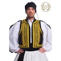 Παραδοσιακή Φορεσιά Εύζωνας Μαύρος-Χρυσός Κεντημένος