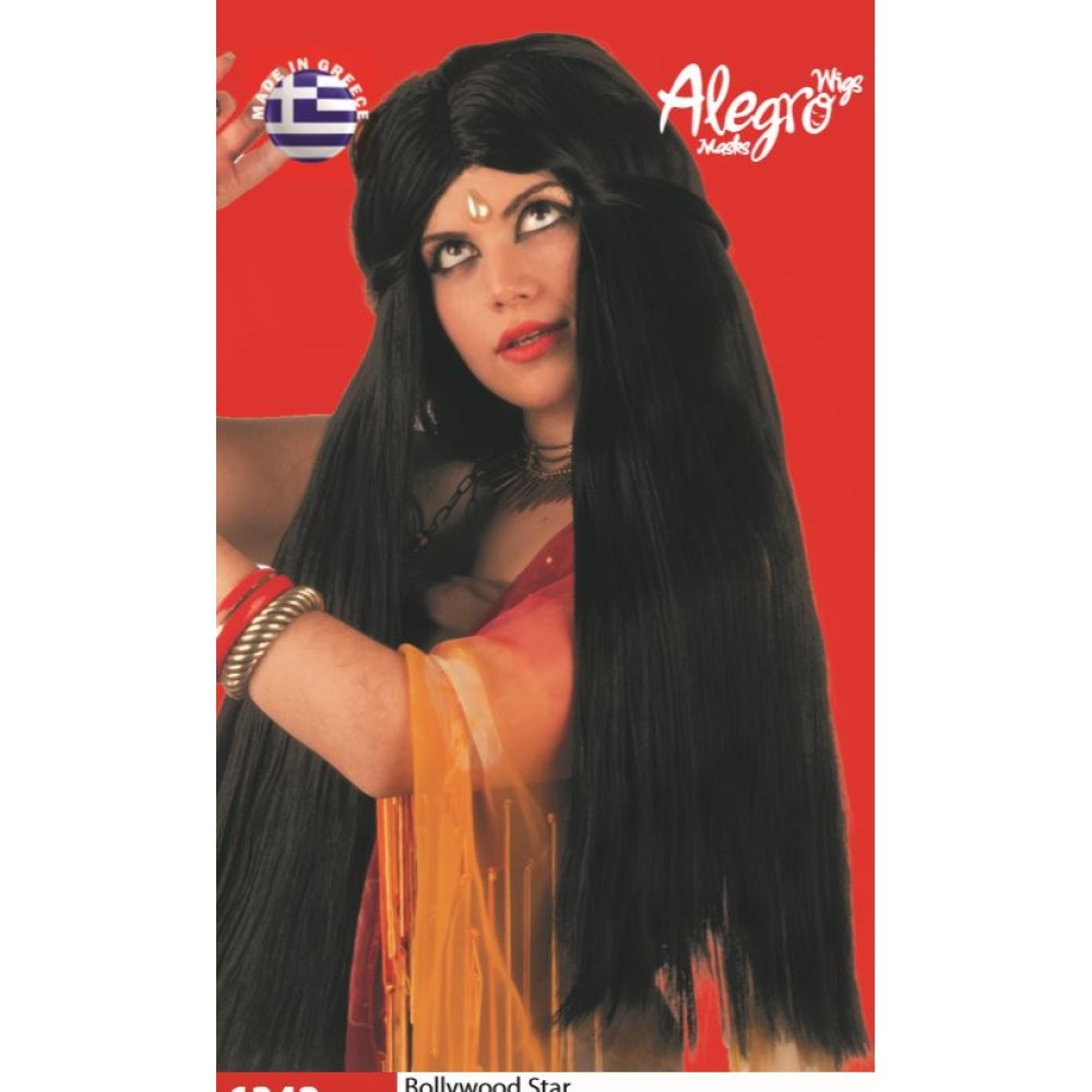 Περούκα Bollywood μαύρη μακριά