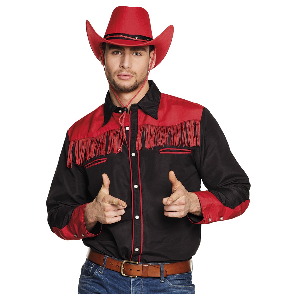 Στολή πουκάμισο Cow Boy αντρικό κόκκινο μαύρο Στολή πουκάμισο Cow Boy αντρικό κόκκινο μαύρο