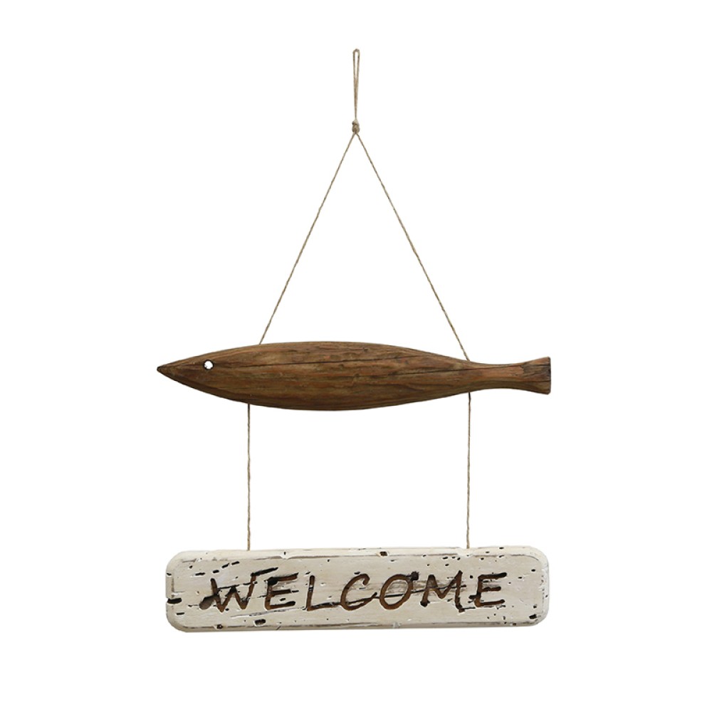 Πινακίδα Welcome με διακοσμητικό ψάρι 40x30cm Πινακίδα Welcome με διακοσμητικό ψάρι 40x30cm
