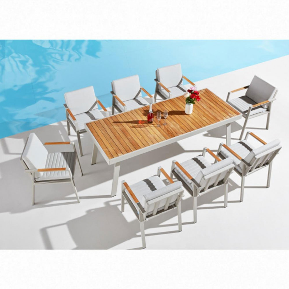 Nofi D9 τραπεζαρία αλουμινίου teak σετ 9 τεμάχια Nofi D9 τραπεζαρία αλουμινίου teak σετ 9 τεμάχια