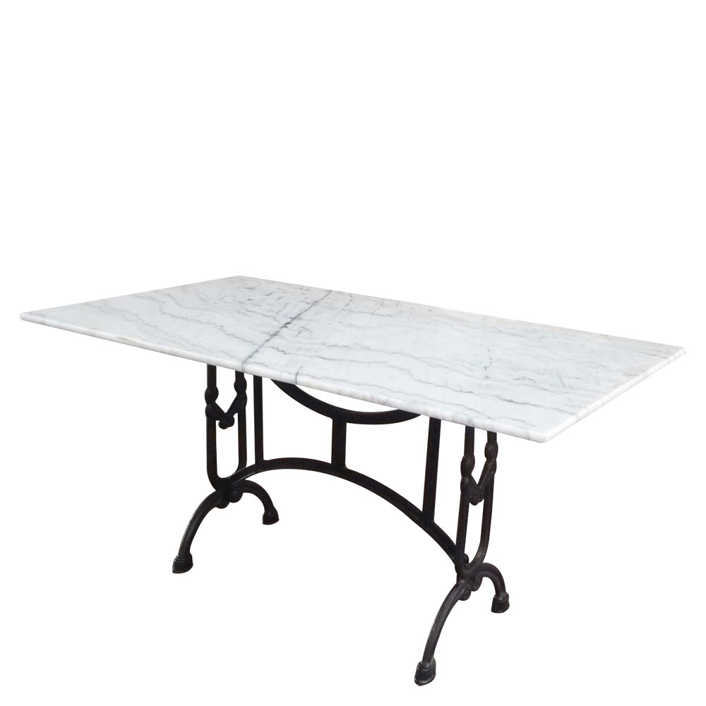 Τραπέζι 140x80cm μεταλλικό με μάρμαρο Τραπέζι 140x80cm μεταλλικό με μάρμαρο