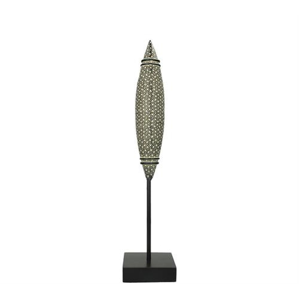 Επιτραπέζιο διακοσμητικό Tribal μαύρο/λευκό, 45cm