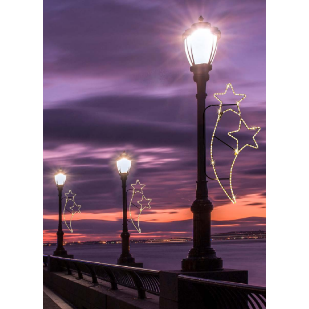 Φωτοσχέδιο 1.26x55cm led με δύο αστέρια επίστηλο Φωτοσχέδιο 1.26x55cm led με δύο αστέρια επίστηλο