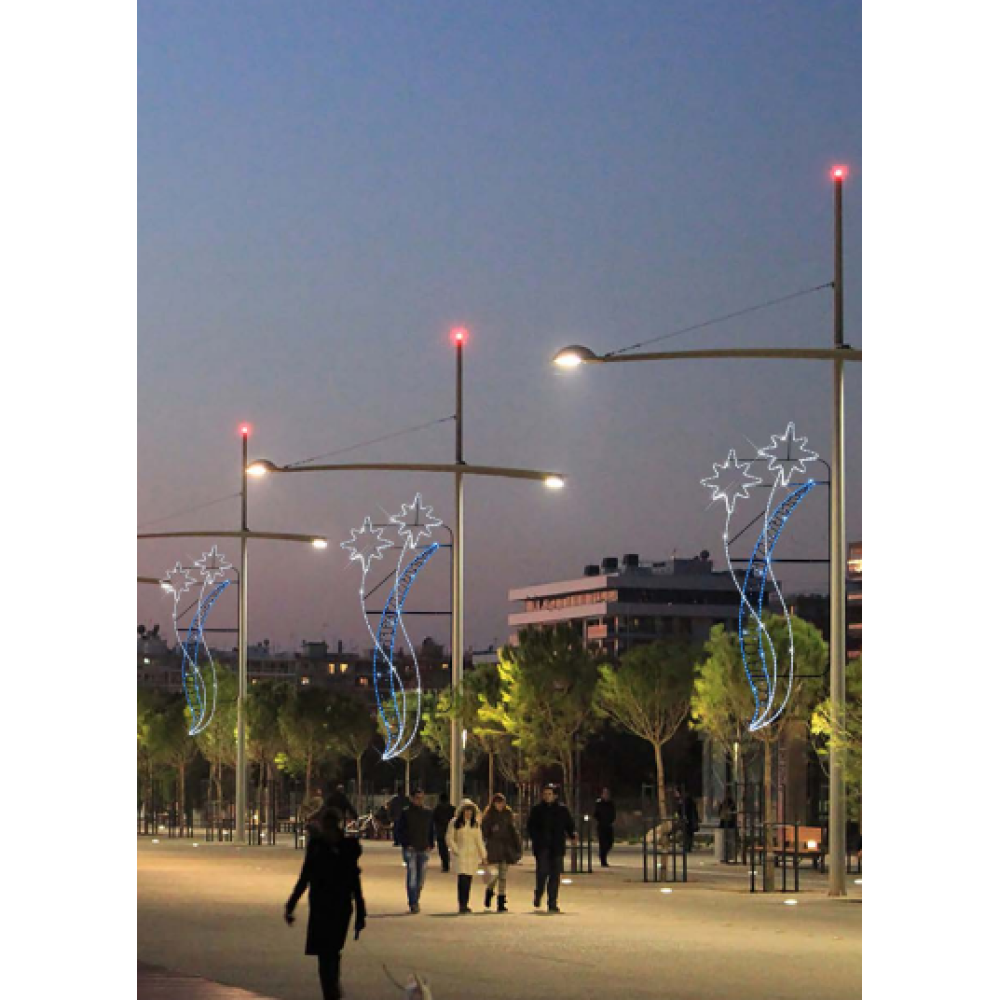 Φωτοσχέδιο 230x85cm led αστέρια με ουρά επίστηλο Φωτοσχέδιο 230x85cm led αστέρια με ουρά επίστηλο