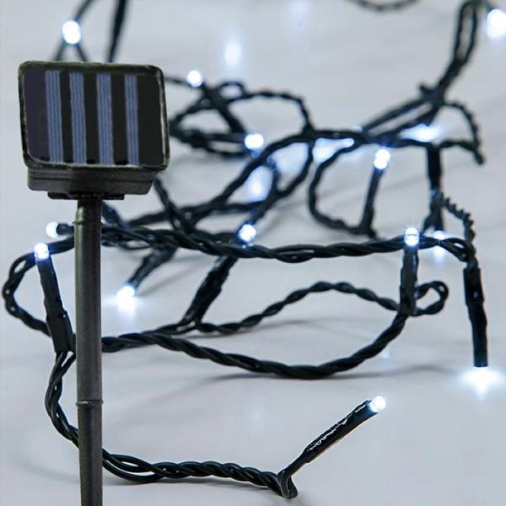 Λαμπάκια 100 led με ηλιακό συλλέκτη λευκό φως Λαμπάκια 100 led με ηλιακό συλλέκτη λευκό φως