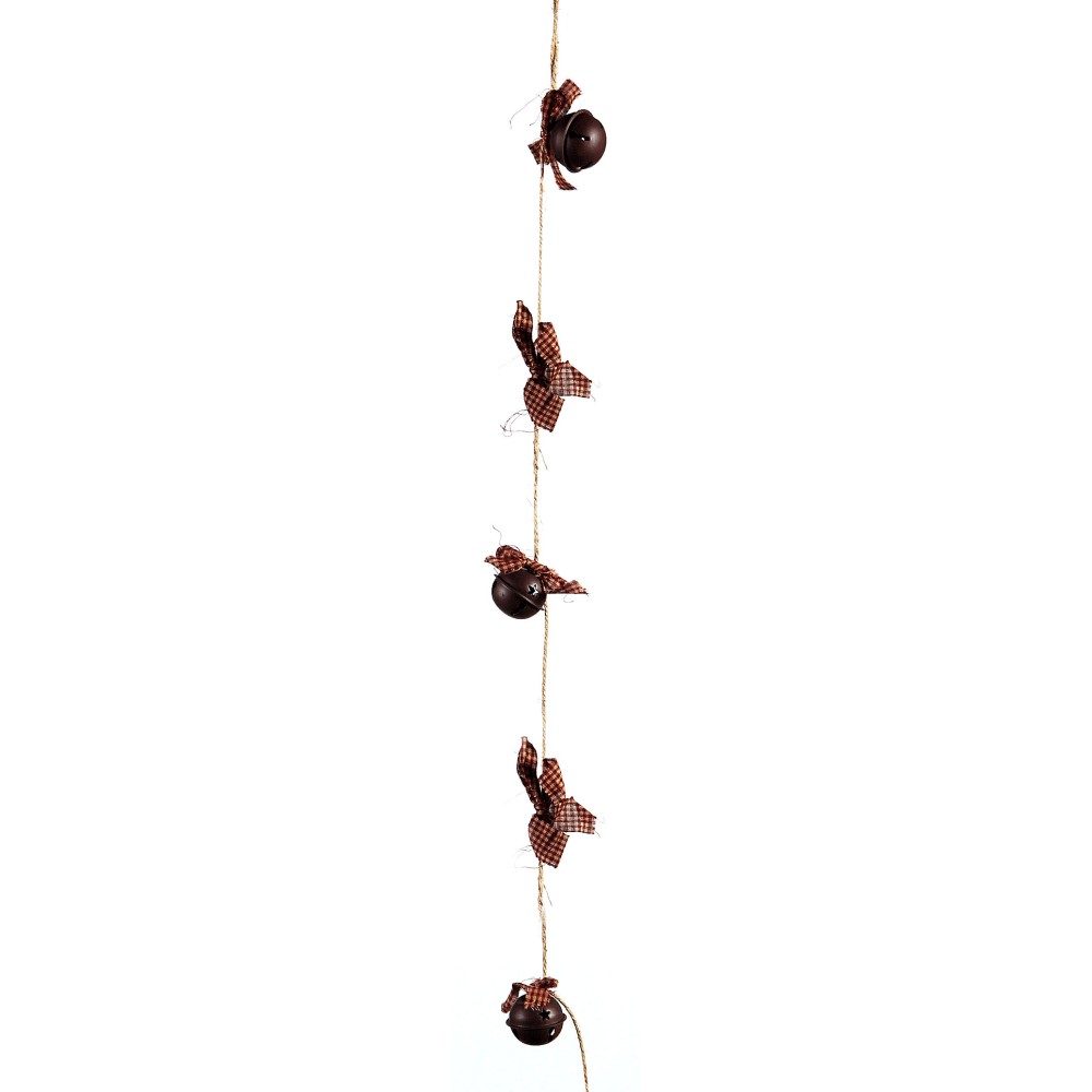 Γιρλάντα με κουδουνάκια καφέ 2,7cm
