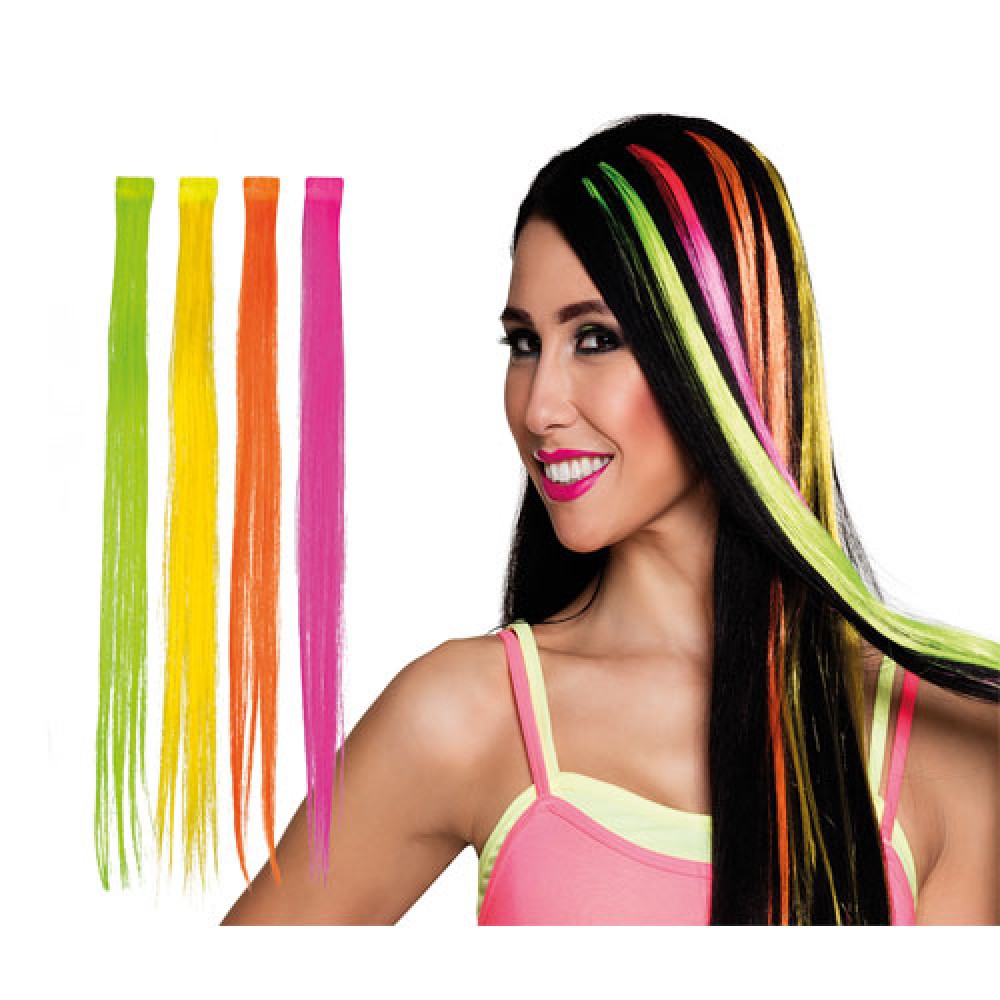 Extension μαλλιών σε 4 χρώματα neon Extension μαλλιών σε 4 χρώματα neon
