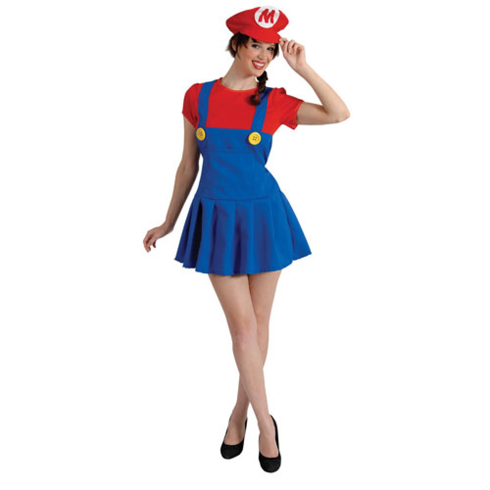 Στολή Supermario γυναικεία φόρεμα Στολή Supermario γυναικεία φόρεμα