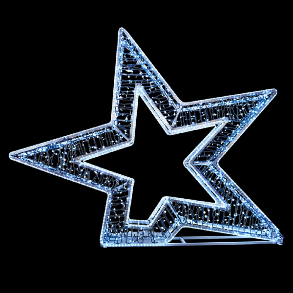 Φωτοσχέδιο 200x1.75m led δαπέδου αστέρι τρισδιάστατο ψυχρό λευκό φως