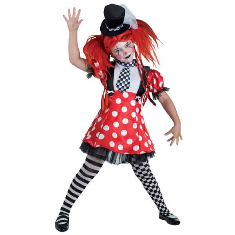 Funky Clown χαριτωμένη στολή κλόουν για κορίτσια Funky Clown χαριτωμένη στολή κλόουν για κορίτσια
