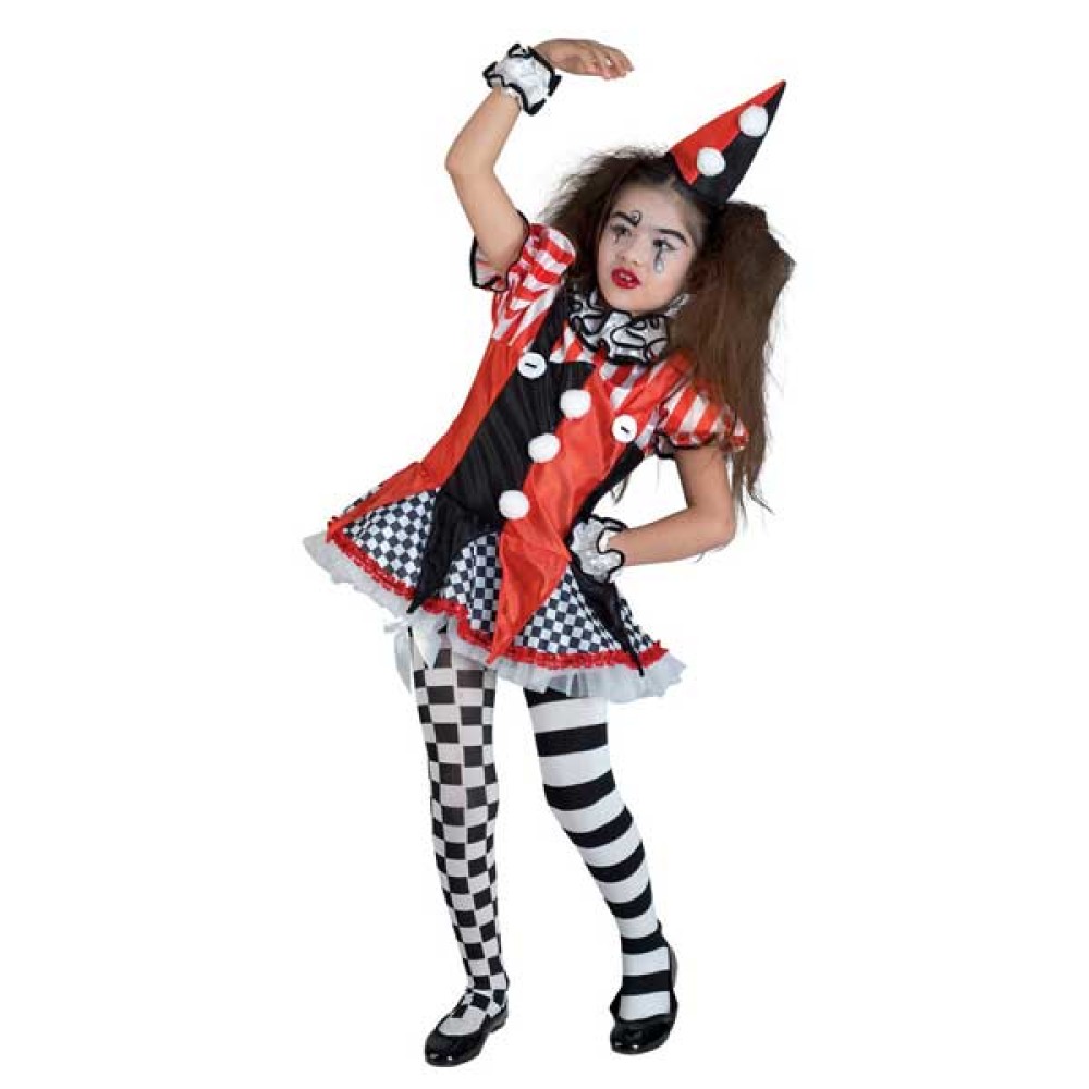 Fancy Harlequin στολή Αρλεκίνου με φούστα για κορίτσια