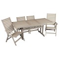 Τραπέζι κήπου 145x85~195cm επεκτεινόμενο από ξύλο οξιάς καρυδί Τραπέζι κήπου 145x85~195cm επεκτεινόμενο από ξύλο οξιάς καρυδί