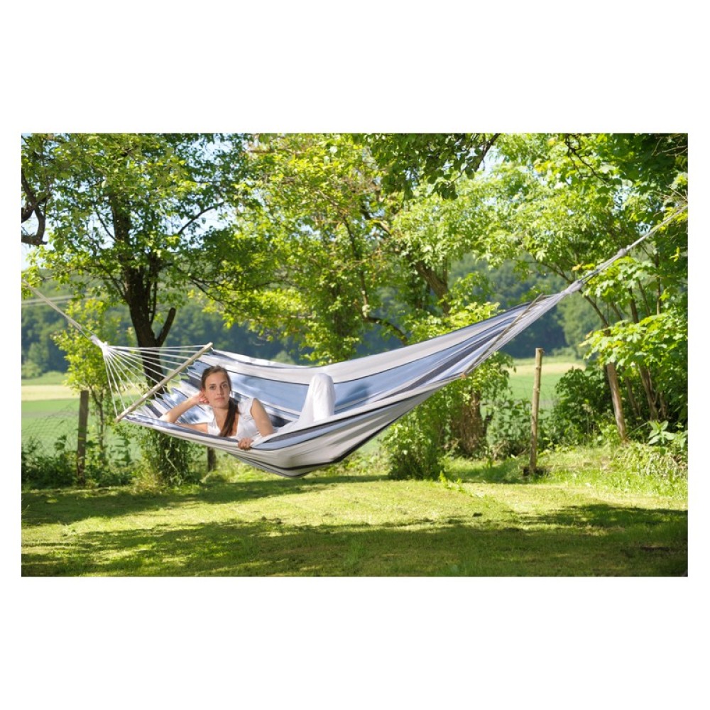 Αιώρα Samba 210x140cm ριγέ σε δύο χρώματα με μπάρα